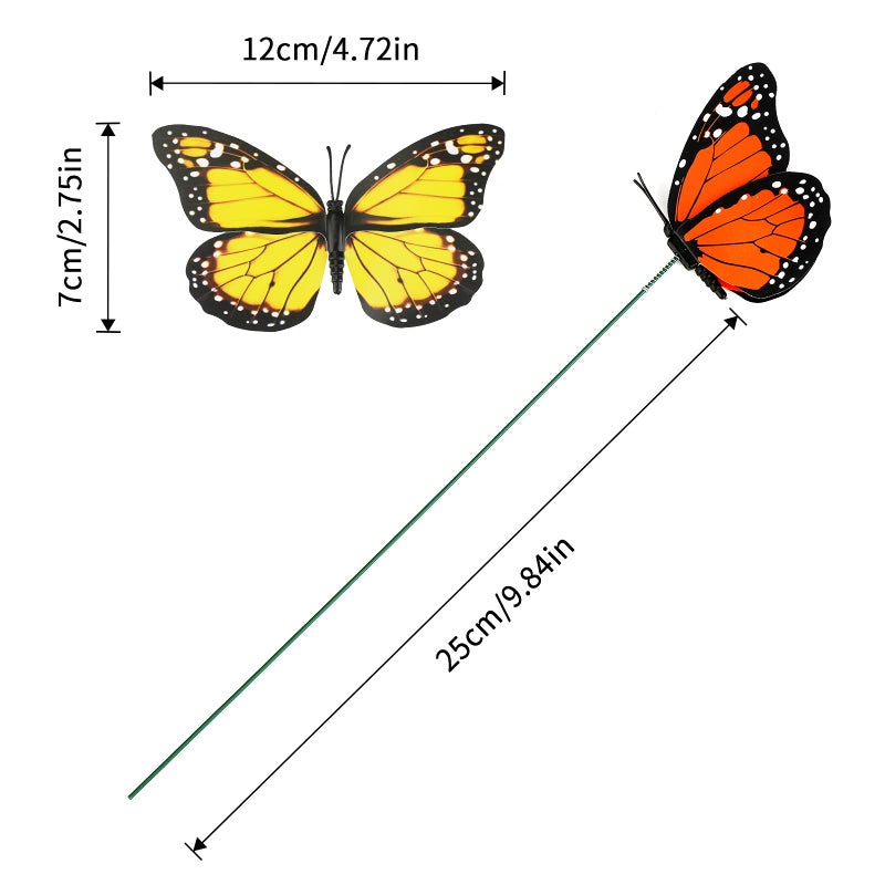KINGLAKE Butterfly Garden Stakes Yard Planter Colorful Butterfly Garden Ornaments Decorations for Garden Patio Party Decorations 27 Pcs Set - Image 2